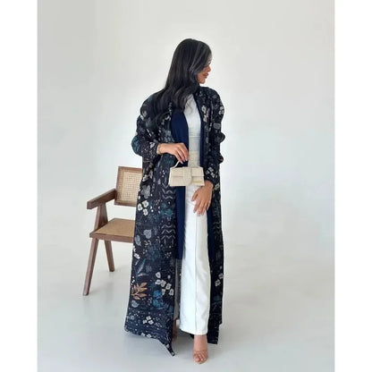Abaya Vintage Printed Cardigan Loose Large Size Luxury Spring