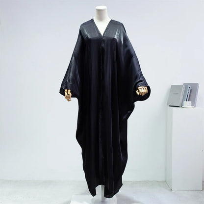 Open Front Abayas – Smocking Sleeve Kaftan Cardigan Coat Style