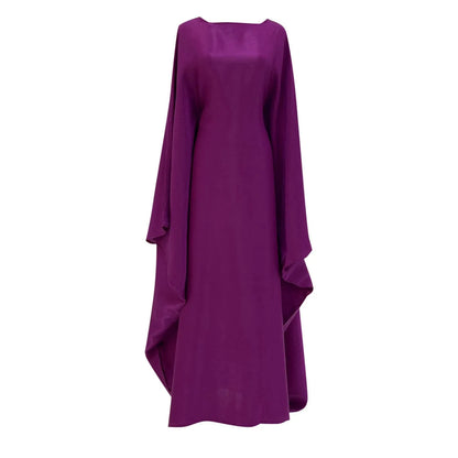 Abaya Smocking Sleeve One-Piece Black Turkish y