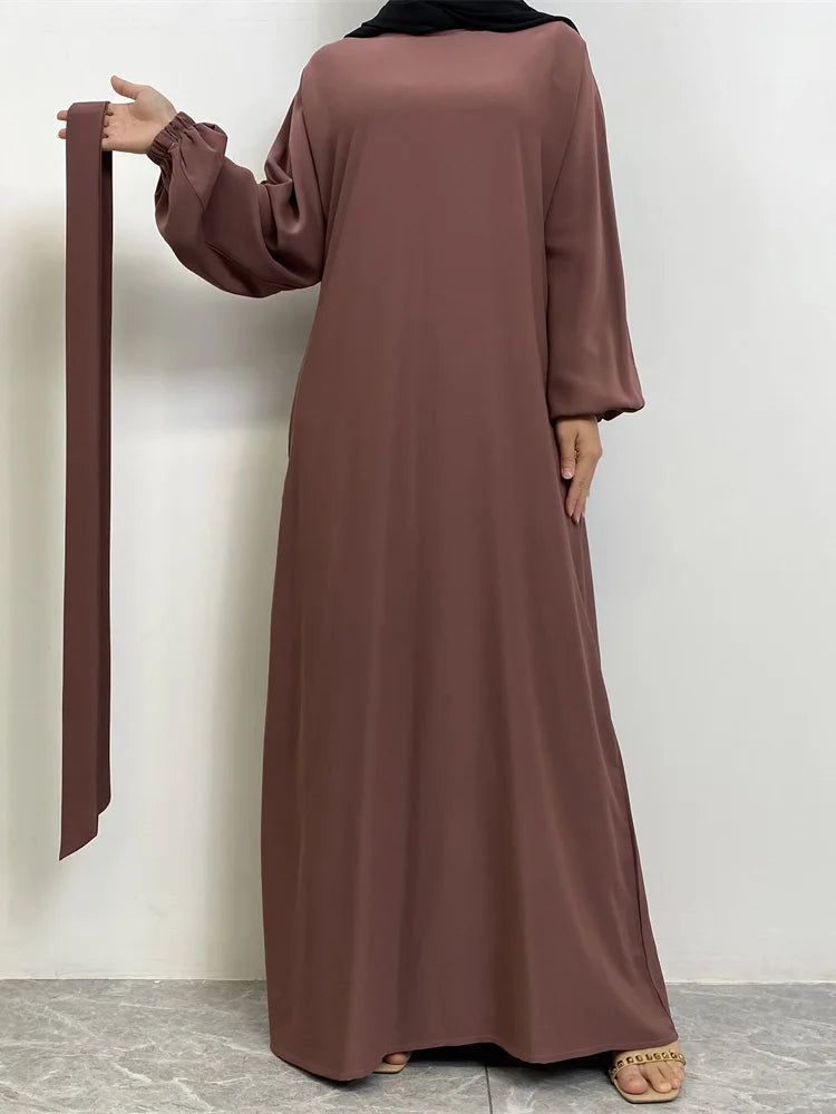 Moroccan Kaftan Solid Color Gulf Abayas Long