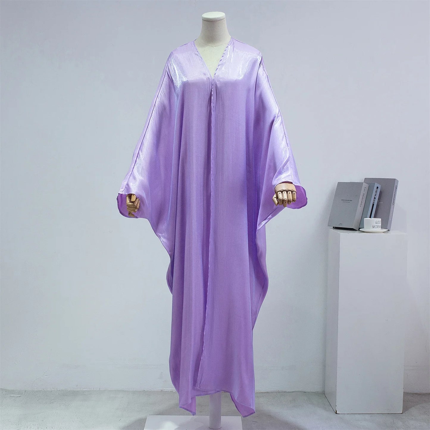 Open Front Abayas – Smocking Sleeve Kaftan Cardigan Coat Style
