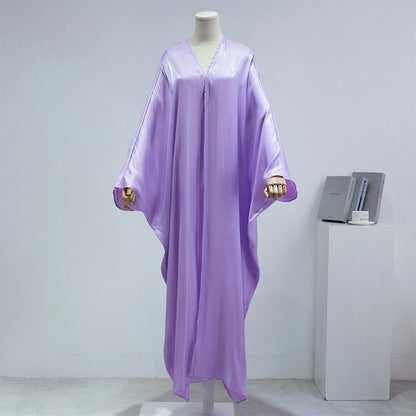 Open Front Abayas – Smocking Sleeve Kaftan Cardigan Coat Style