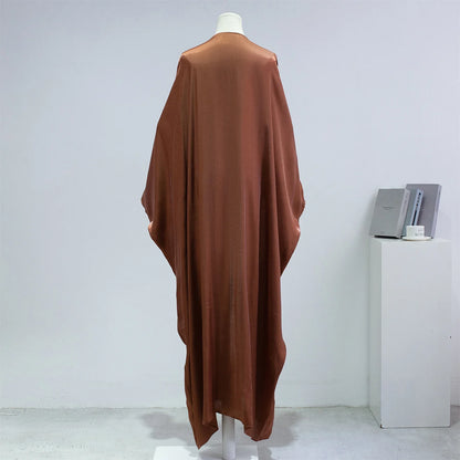 Open Front Abayas – Smocking Sleeve Kaftan Cardigan Coat Style
