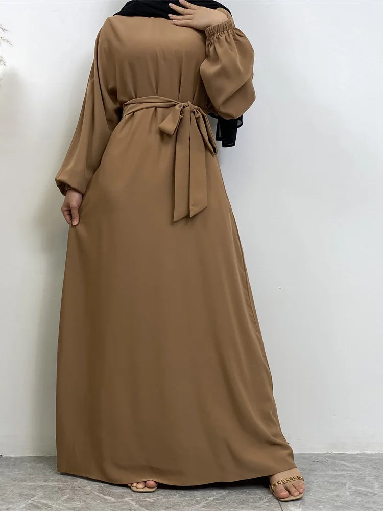 Moroccan Kaftan Solid Color Gulf Abayas Long