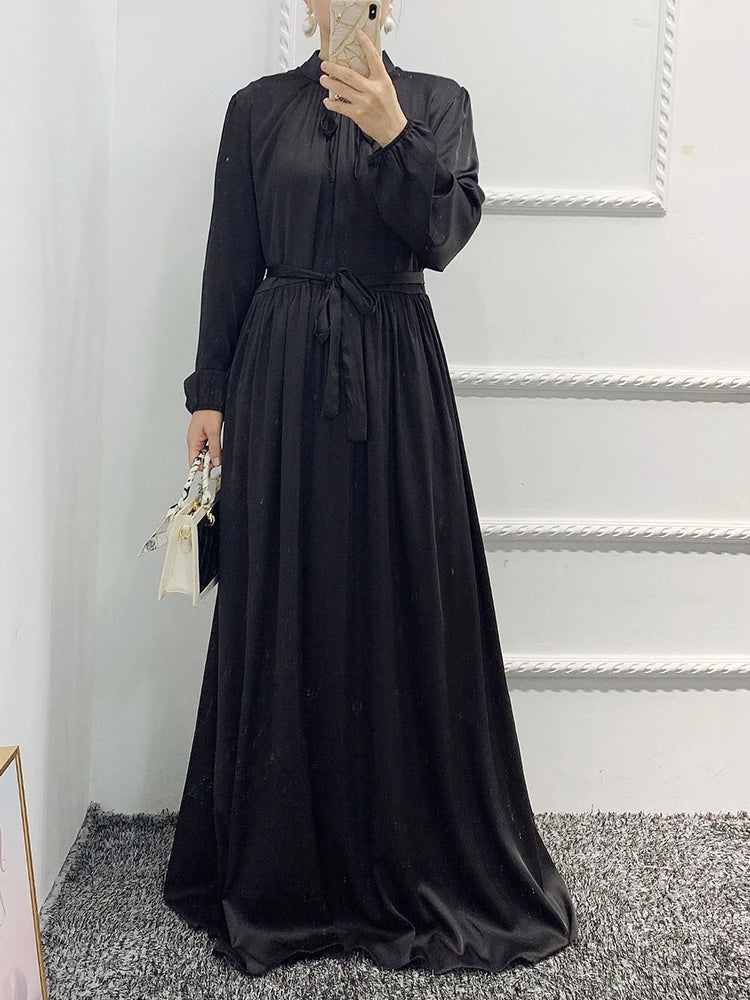 Abaya India Abayas Solid Turkey Morocco Kaftan Longue Largos 2022