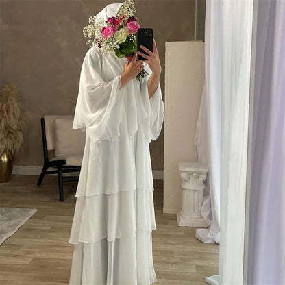 Summer Open Chiffon Kimono Abaya Luxury Set