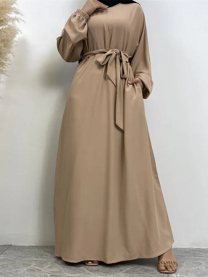 Moroccan Kaftan Solid Color Gulf Abayas Long
