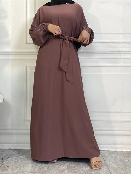 Moroccan Kaftan Solid Color Gulf Abayas Long